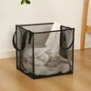 Laundry Bags Hamper Bag with Handles,Portable &Collapsible Dirty Clothes Mesh Basket Foldable for Washing Storage,  Room 1