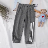 Autumn 1-5Year Baby Trousers Boy Cotton Pants Fashion Spring Girl Striped Pants Children Casual Kid Clothing 1