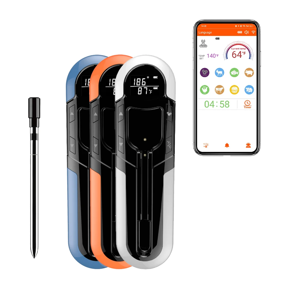 Wireless Bluetooth Meat Thermometer for BBQ and Kitchen