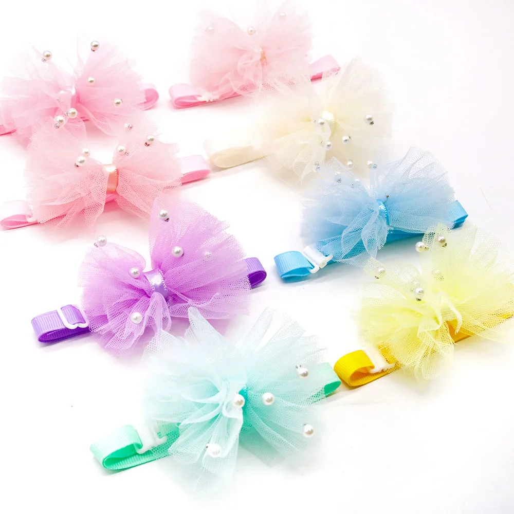 50pcs New Lace Dog Bow Tie Fashion Cute Bulk Small Dog Cat Bowties Collar Small Dog Cat Grooming Accessories For Small Dogs Pets 5