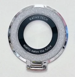 Sparkling Rotating Mirror Ring Grip Phone Holder (White)