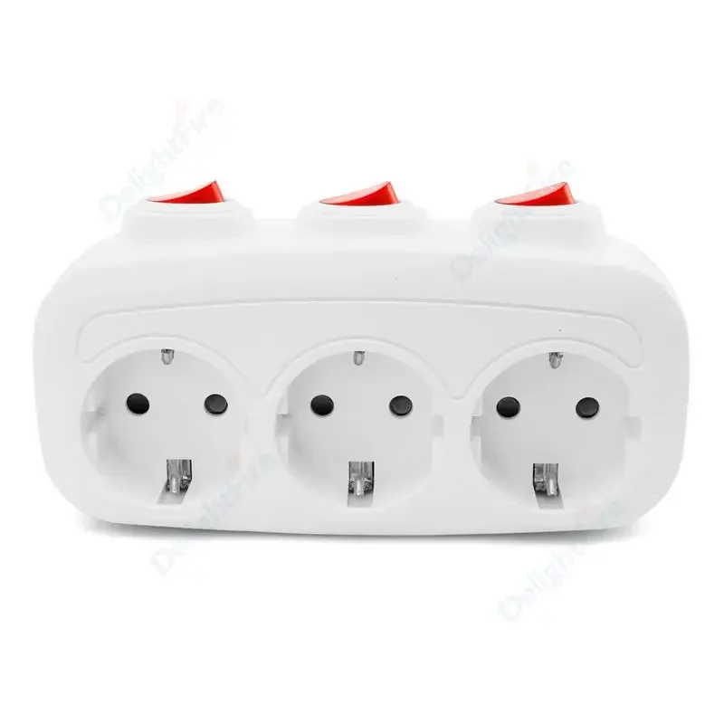 1 ถึง 3 EU Wall SOCKET 3 สวิตช์เปิด/ปิดสเปนฝรั่งเศสเยอรมนีเกาหลีมาตรฐาน AC Outlets EXTENSION Power Strip Power Converter 1