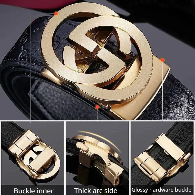 

Luxury Vintage Designer Brand 34mm Width Belt Men High Quality Women Genuine Real Leather belt Dress Strap for Jeans Waistband