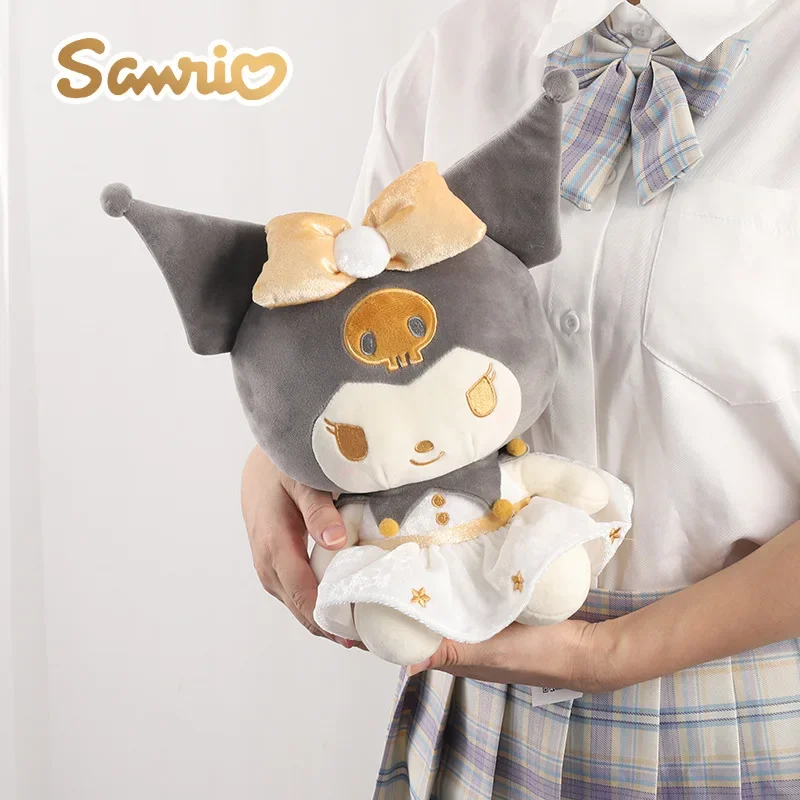 

Sanrio Kuromi Cinnamoroll Hello Kitty Мелодия плюшевая кукла позолоченная серия мультфильм Милая фотокомната украшение подарок для девочки