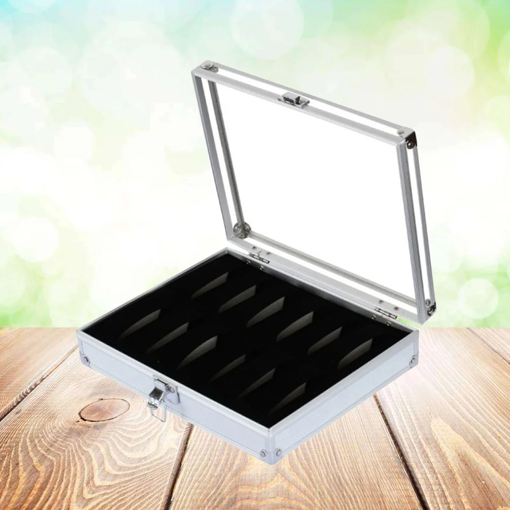 

6/12 Grid Slots Useful Jewelry Wrist Watches Holder Display Storage Box Aluminium Luxury Square Case Watch Holder Box Organizer