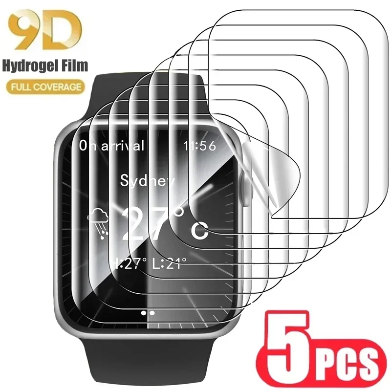 애플워치 10 11 5 6 SE 3 2 1 울트라 49MM 7 8 9 41MM 45MM 40MM 44MM 46MM 42MM 38MM용 소프트 하이드로겔 필름 스크린 보호필름