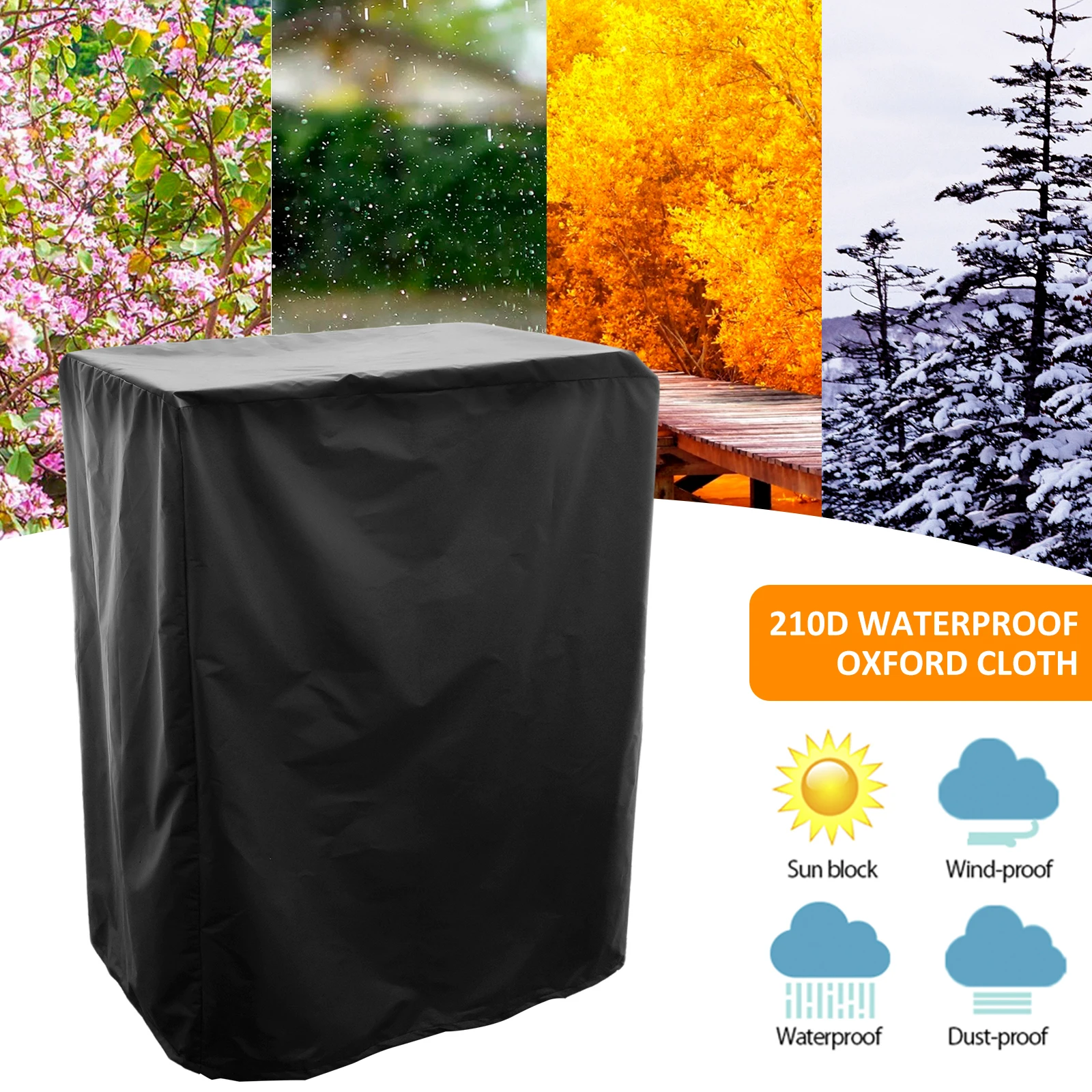 210D Oxford Cloth Waterproof Grill Cover with Drawstring