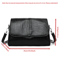 Sac à bandoulière rétro en cuir ciré à l'huile, avec sensation texturée et vintage, design à rabat simple et élégant et bandoulière réglable 6