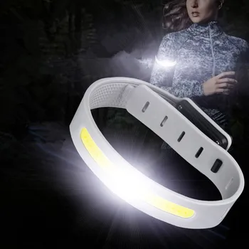 야간 달리기 암밴드 LED 라이트, 야외 스포츠, USB 충전식 깜박이 라이트, 안전 벨트, 팔 다리 경고, 손목 밴드, 사이클링 라이트
