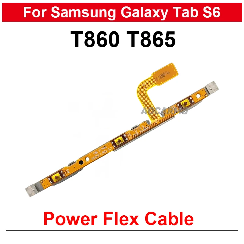 

For Samsung Galaxy Tab S6 SM-T865 T860 Power On OFF Volume Buttons Flex Cable Replacement Part