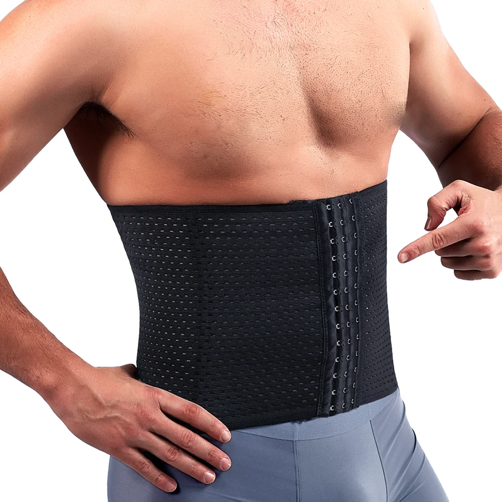 Männer Abnehmen Body Shaper Taille Trainer Trimmer Gürtel Korsett für Bauch Bauch Shaper Bauch-steuer Fitness Kompression Shapewear – Detail 9