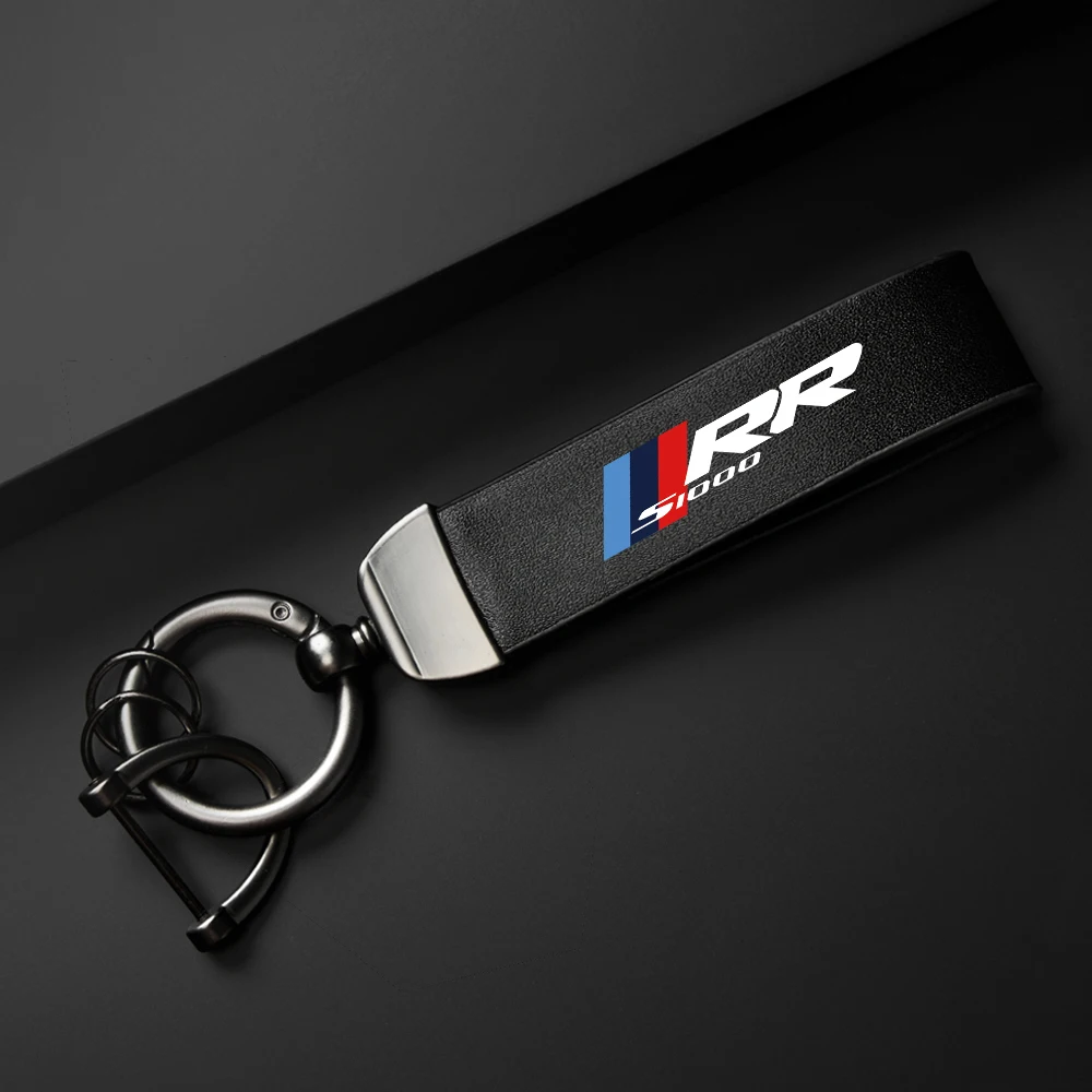High-Grade Leather Motorcycle Keychain Accessory