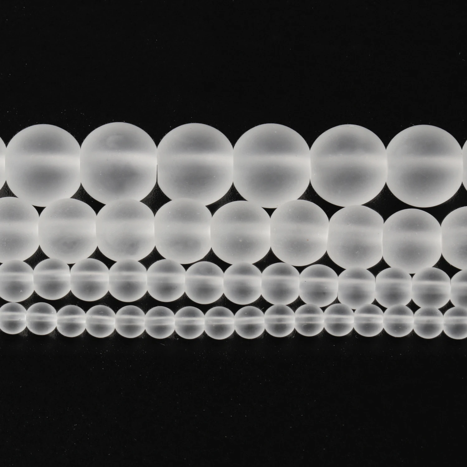 500 Perles De Rocaille Transparent Mat Givré 4 Mm - Pour Création Bijoux DIY