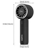 Ventilateur de poche tendance 2000 mAh 5 vitesses Design esthétique Climatiseur personnel Rechargeable Mini-refroidisseur portable 2