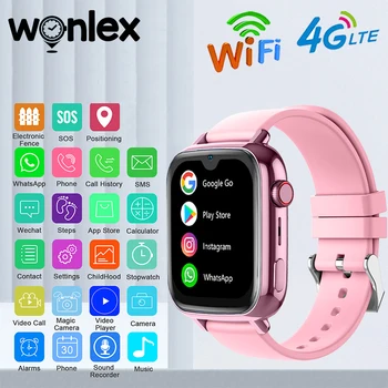 Wonlex 4G Watch Kids GPS WiFi Location KT34 Video Call SOS Alert Tracker Monitor Google Store Game Children's smart watch 2025 1