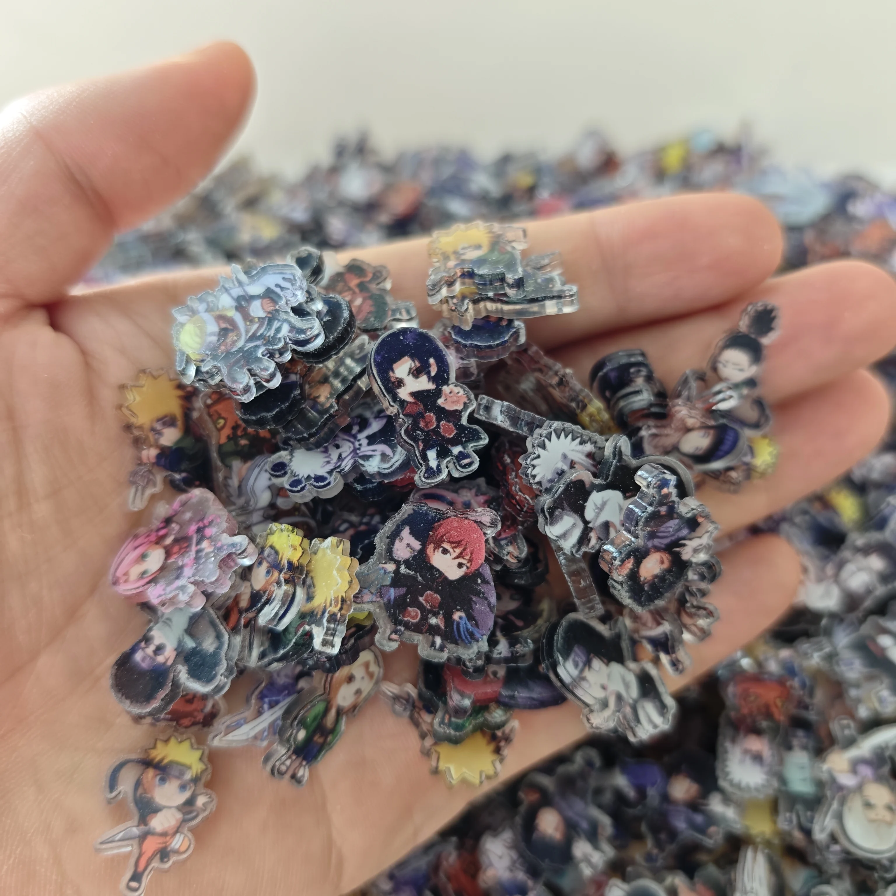 Naruto Anime Resin Accessories Set - Cute Acrylic DIY Gift Patches (50 Pieces)