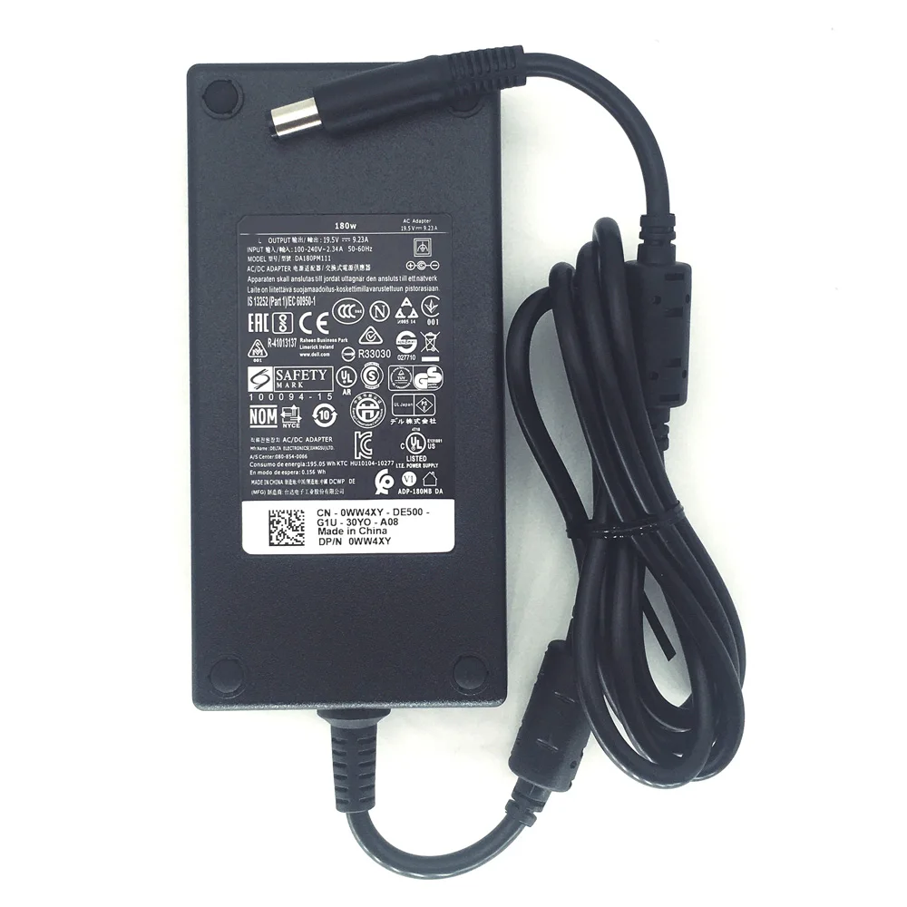 DELL Precision 7510 7520 7530 7540 7550 전원 공급 장치 어댑터용 기존 180w 19.5V 9.23A AC 노트북 충전기