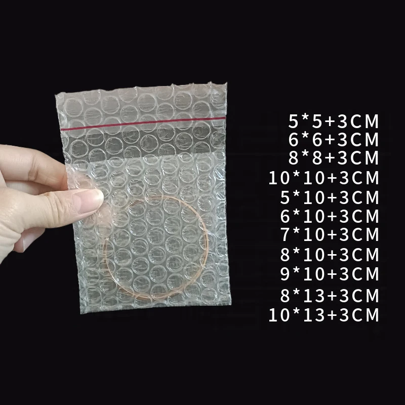 Mini sac à bulles pour boucles d'oreilles et bracelets, emballage transparent, sacs d'expédition, petites enveloppes cadeaux, 100 pièces, prédire