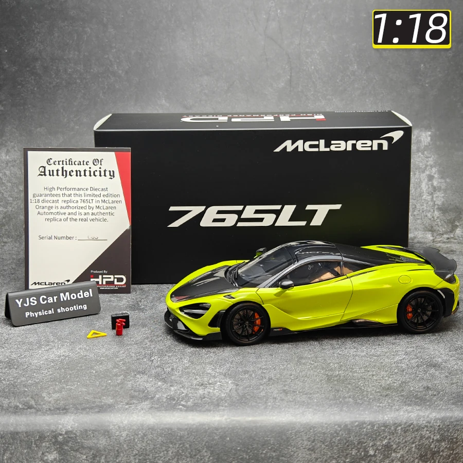 HPD 1:18 新しい 765LT スポーツカー合金車モデルコレクションギフト静