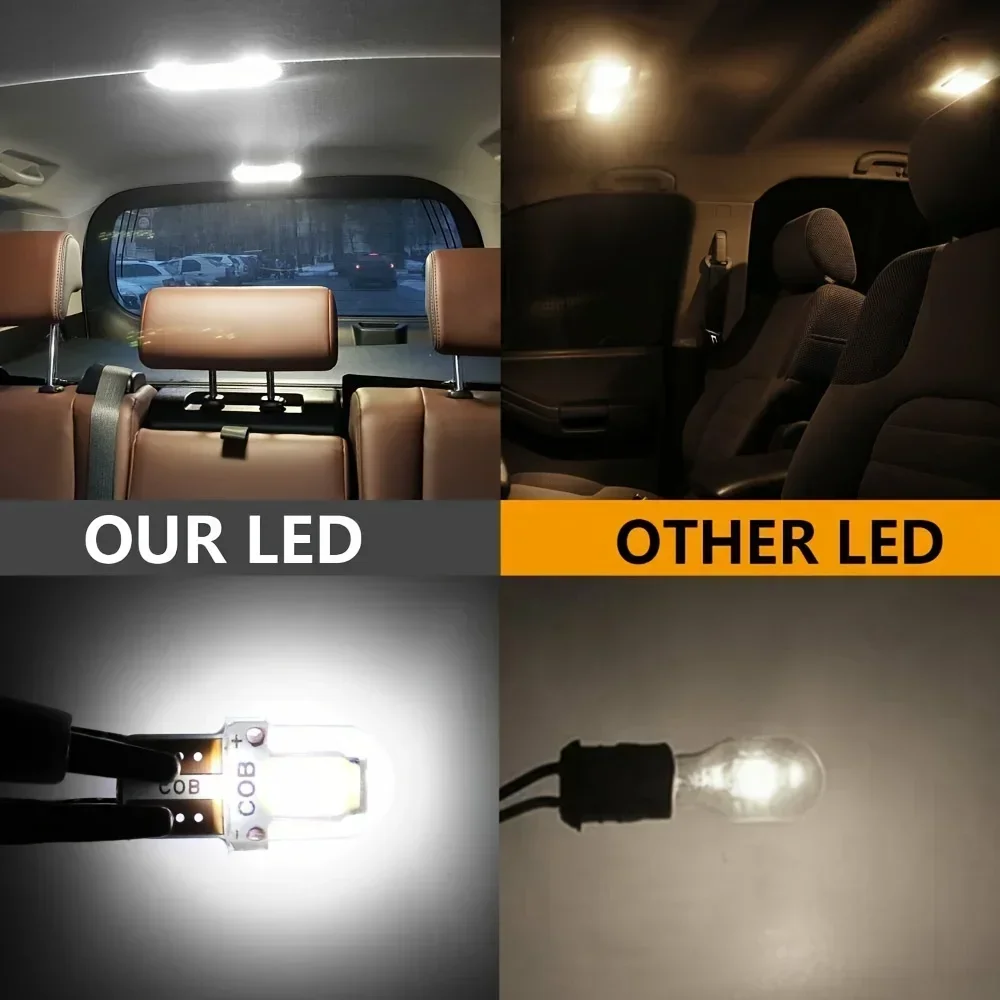 LED License Plate Lamp 12V T10 COB Car Lights