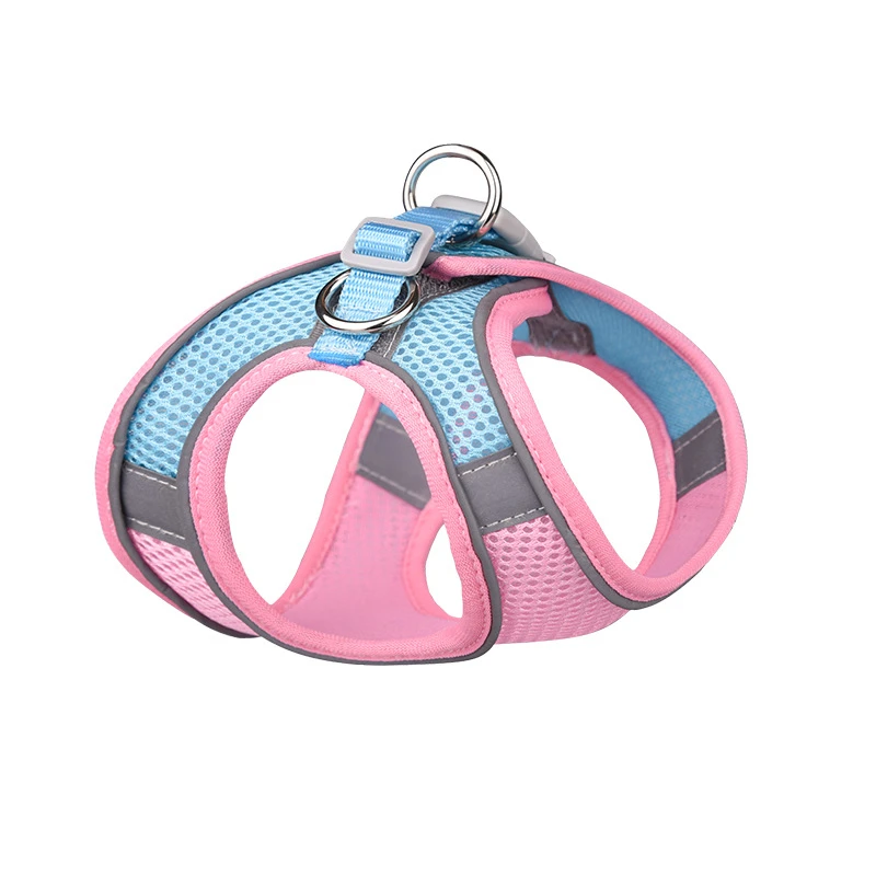 XXS-L Hot Breathable Vest Chest Harness for Small Dogs Fashion Harnesses Vests with Rope Reflective Cozy Pets Puppy Chests Strap