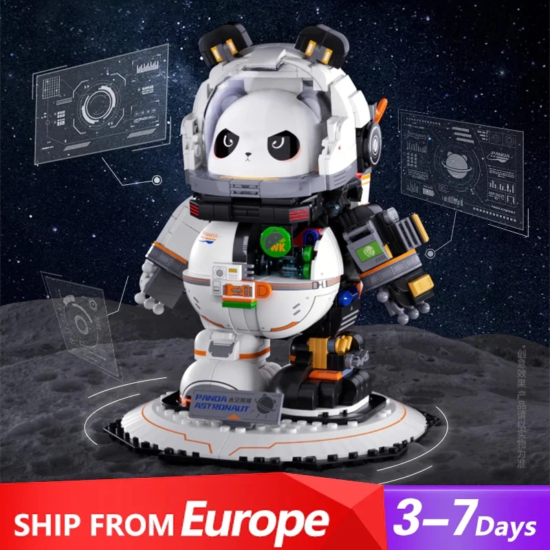 Kreatives MOC 506503 Wissenschaftsmuseum mit Panda-Astronauten