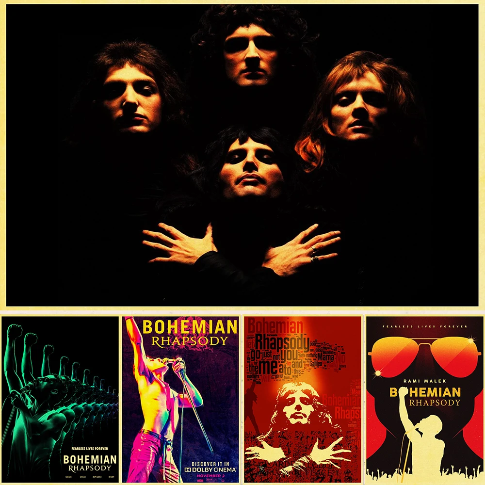 Bohemian Rhapsody Classic Movie Rock Music Famous Band Albums Print Art Canvas Poster For Living Room Decor Home Wall Picture