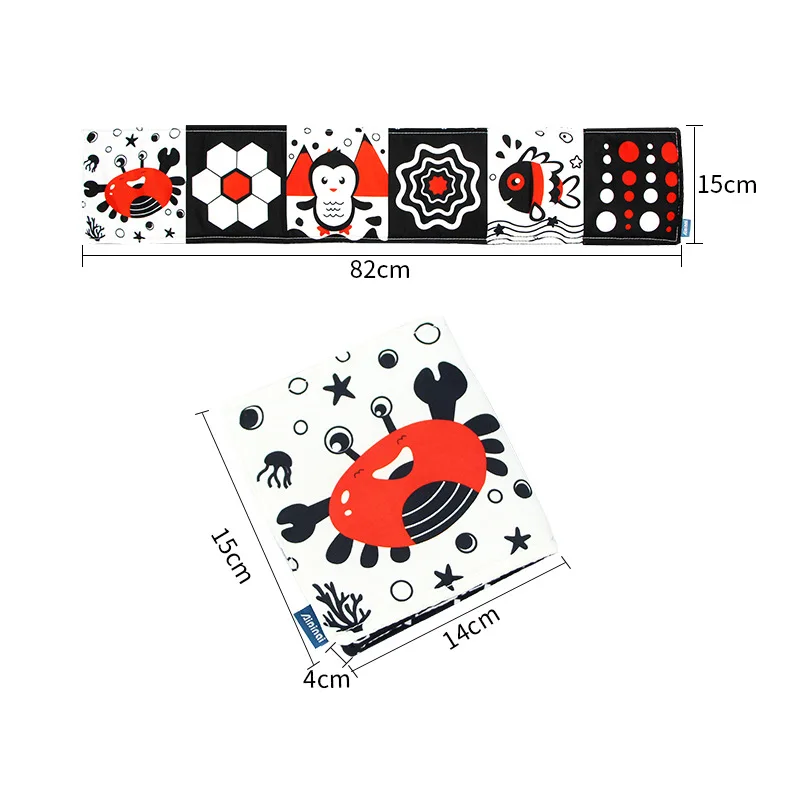 Libro Di Stoffa Richgv Per Neonati - Con Dinosauri, Specchio E Attivit&agrave; Sensoriali, 0-12 Mesi