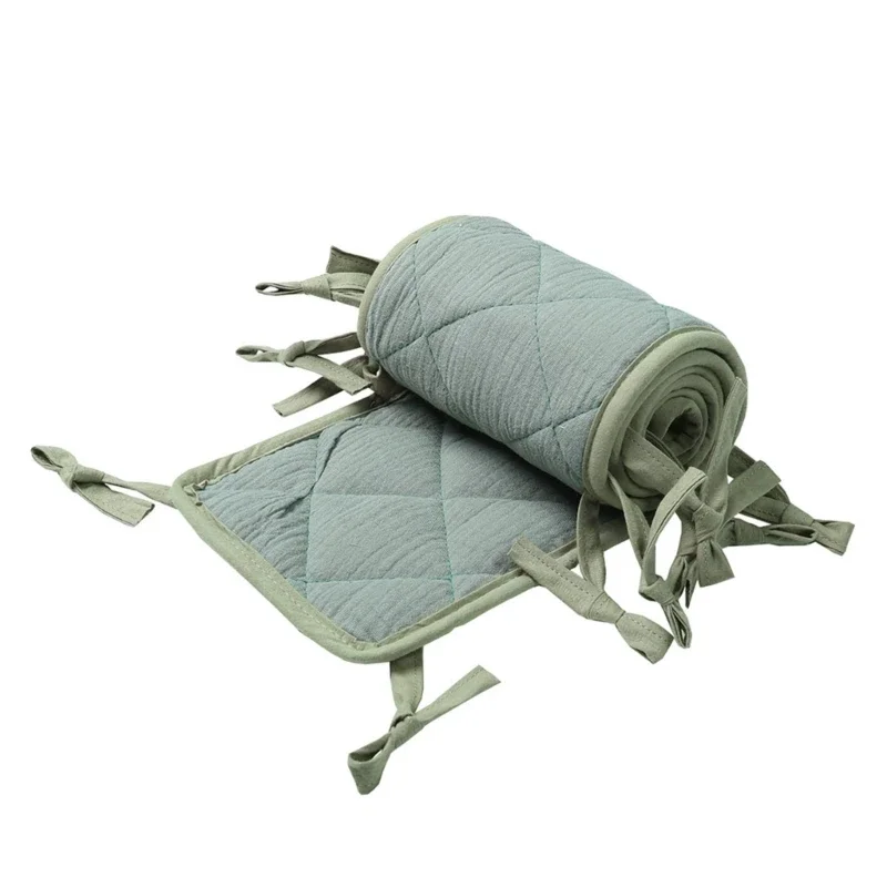 Crib Bumper Baby Cot Bumper Wrap Around for Protection Safe Teething Guard Wrap Baby Proofing and Corner Guard crib bumper