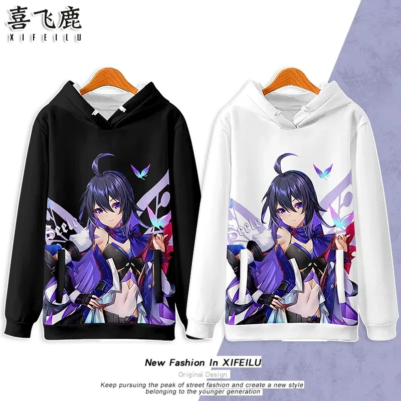 

Anime Game Honkai: Star Rail Seele Hooded Hoodie Sweatshirt Coat Cosplay Costume Men Women Student Loose Pullover Tops