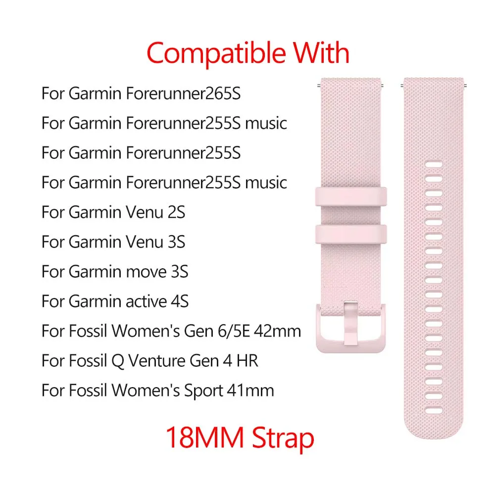 18mm Silicone Replacement Wristband Bracelet