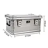 Aluminum magnesium alloy outdoor camping storage box Large capacity car backup storage rear end organizer 3