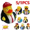 5/1pcs Trump Rubber Duck Squeak Bath Duck Trump Merchandise Rubber Duckies Bathtub Toys for Kids Gift Baby Showers Bath Time 2