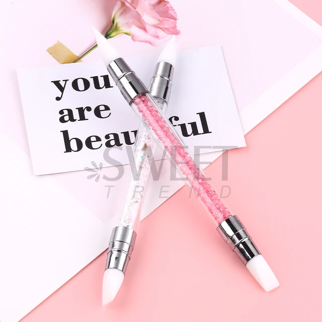 Dual-ended Silicone Sculpture Pen for Nail Art, Easy and Precise Nail  Design Tool, 3D Carving Glitter Dotting Brush - AliExpress