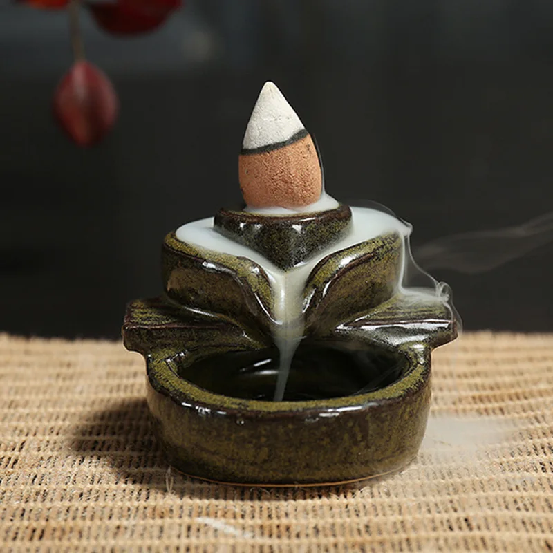 Mini Ceramic Backflow Incense Burner Waterfall Incense Holder