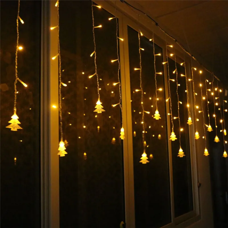 thumbnail image 1 of Guirnalda de luces LED con forma de copo de nieve para cortina, luces de ventana con memoria enchufables y 8 modos para guirnaldas de cortina navideñas, luces de hadas con forma de carámbano, 1 of 5