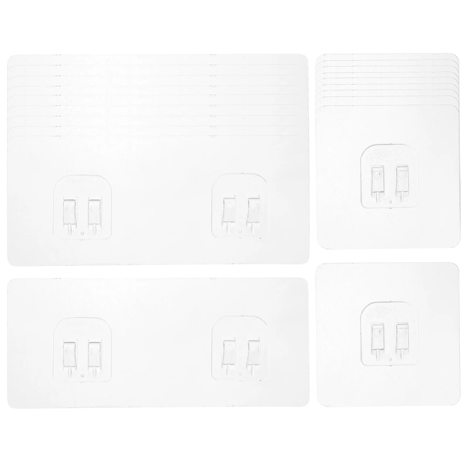 

20PCS Shower Rack Adhesive Wall Hooks Transparent Sticker Hooks Sticky Hooks