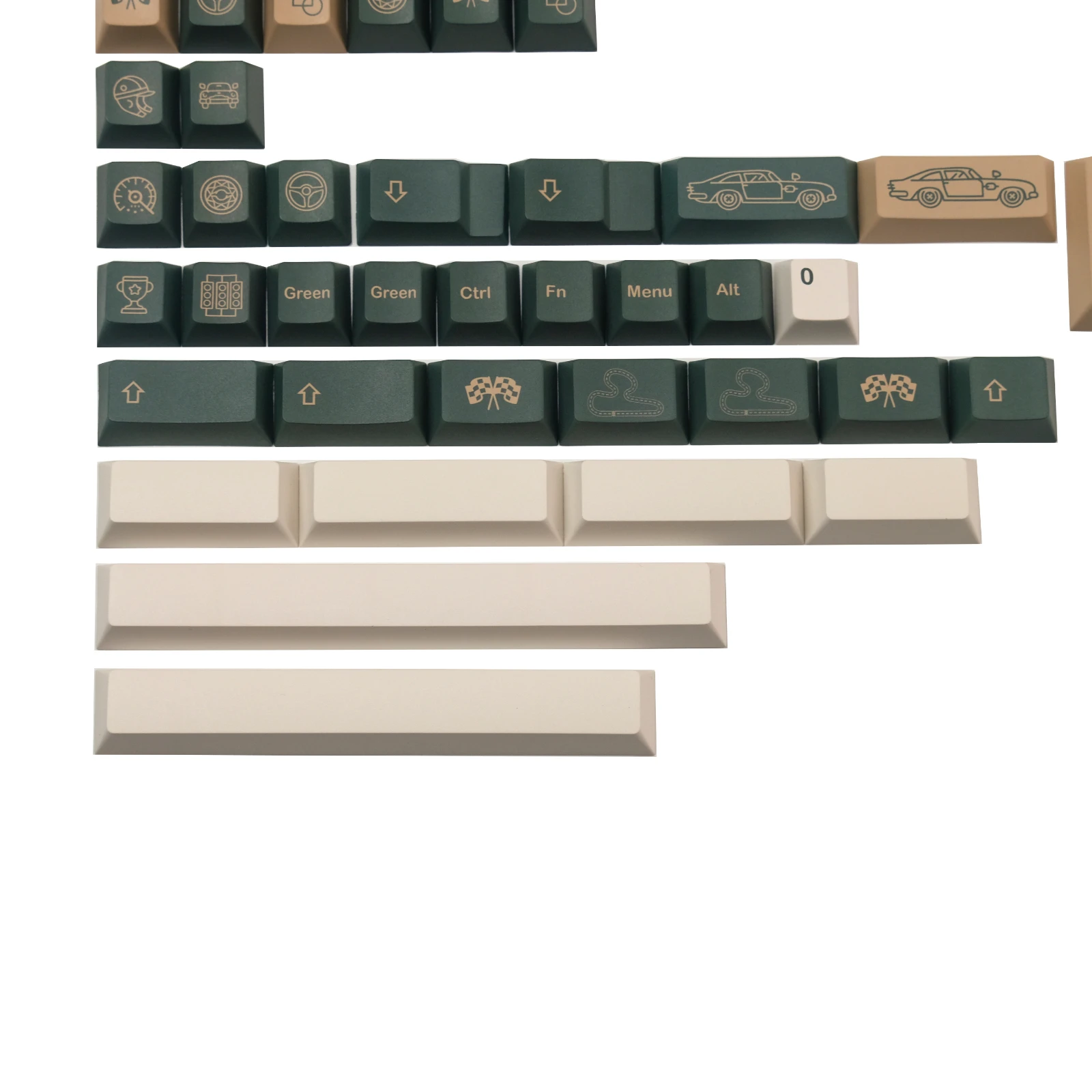 Chaves Conjunto Gmk British Racing Verde Keycaps Pbt Tintura Subbed Cereja Perfil Tampões Chaves com 2.25u 2.75u 3u 7u Barra de Espaço Iso Entrar 144 - Imagem 3