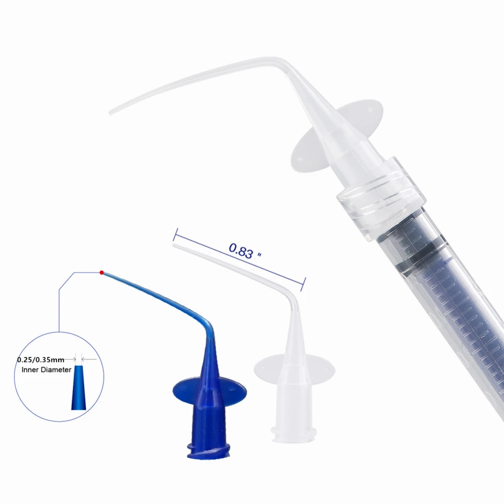 Dia 0.25mm Dental Disposable Plastic Syringe Tip Endo Irrigation Root