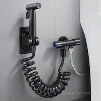 Handheld Bidet Spray Set 304 Stainless Steel Spray Gun, Self Cleaning Bathroom Handheld Shower Head for Toilet Sprayer with Hose 1