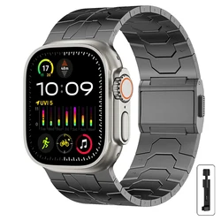 Titanium Color Stainless Steel Strap - Ultra 4 Metal Band for Series 11 10 46mm (Grey - Tool)