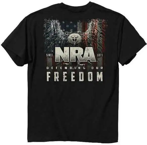 Футболка с длинным или коротким рукавом NRA Freedom Eagle Gun right, Вторая разработка американского патриотического футболка 7814