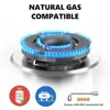 30" Gas Cooktop 4 Burners Propane NG/LPG Dual Fuel Kitchen Stove Built-in Countertop RVs 110V Pulse Ignition Stainless Steel 4