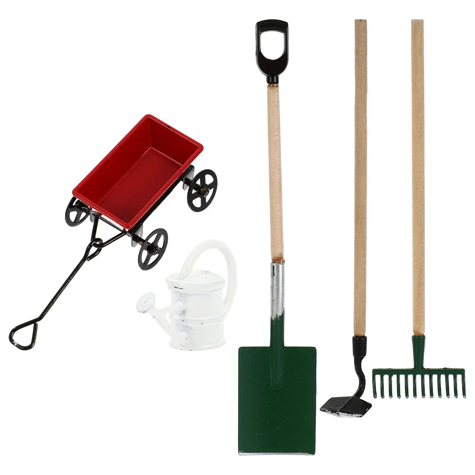 1 세트 미니 농장 도구 모델 내구성이 뛰어난 안전한 미니어처 장면 장식 휴대용..