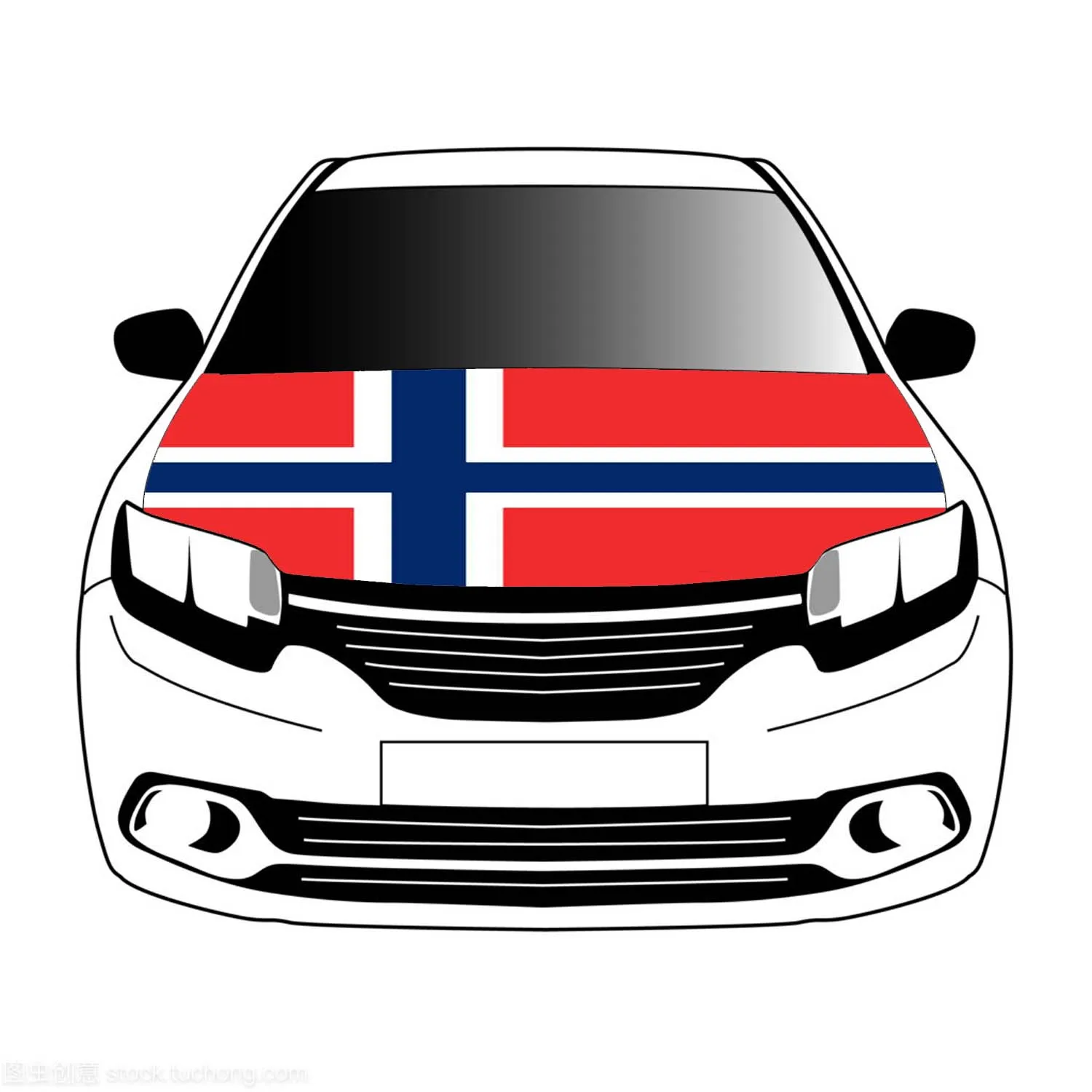 

Norway flags car Hood cover flags 3.3x5ft/5x7ft 100%polyester,car bonnet banner