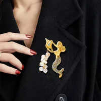 luxury mermaid brooch fashion women clothing accessories jewelry 2