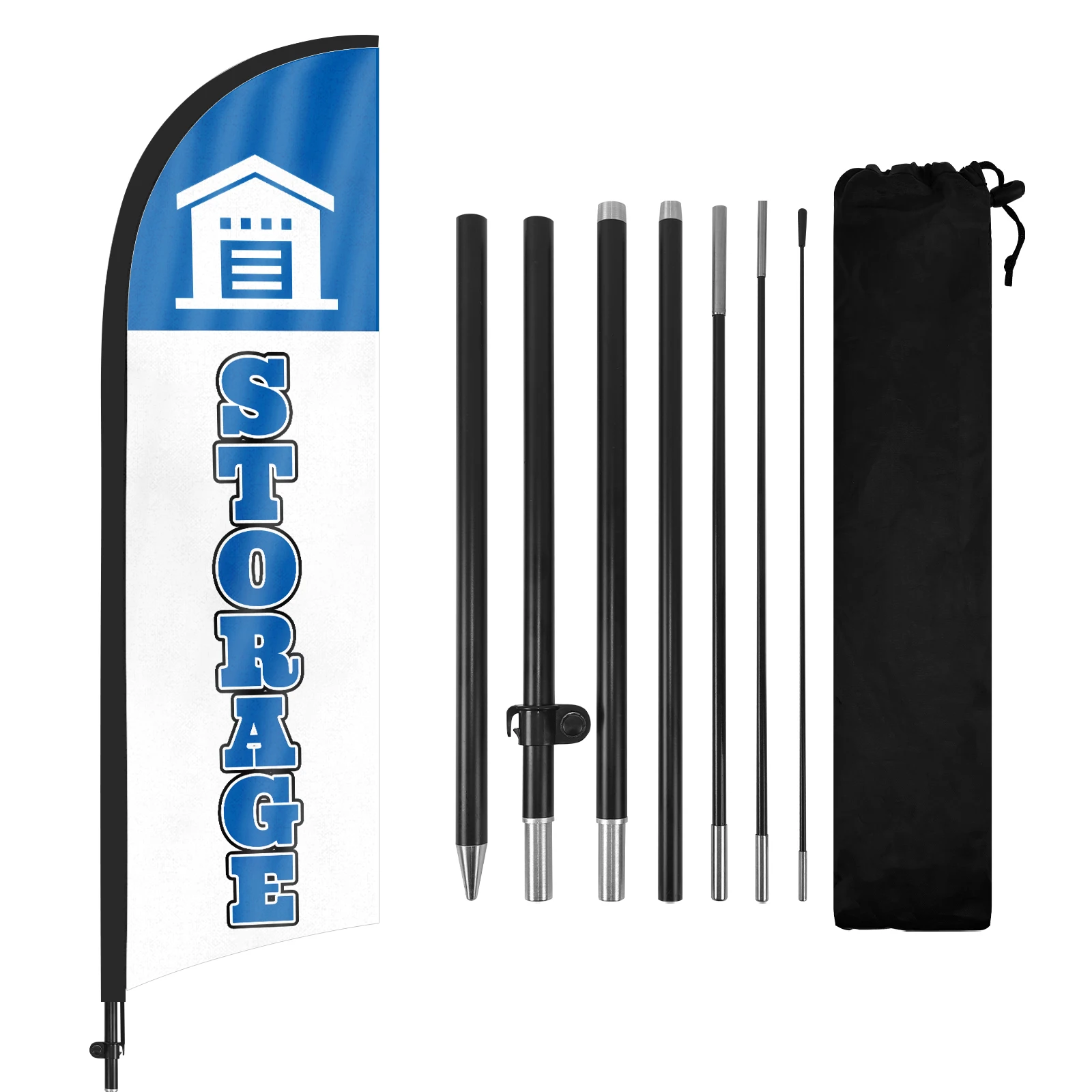 

FSFLAG 1PCS 280CM The Storage2 Feather Flag with Flagpole Advertising Outdoor Banner Decoration for Businesse and Storefront
