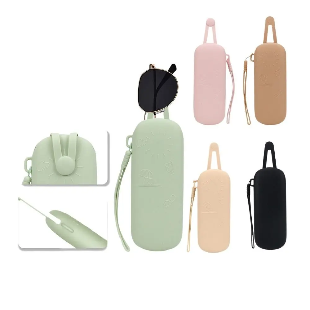 

Solid Color Silicone Sunglasses Bag Portable Soft Waterproof Eyeglasses Holder Eyeglass Box Anti-scratch Glasses Case Travel