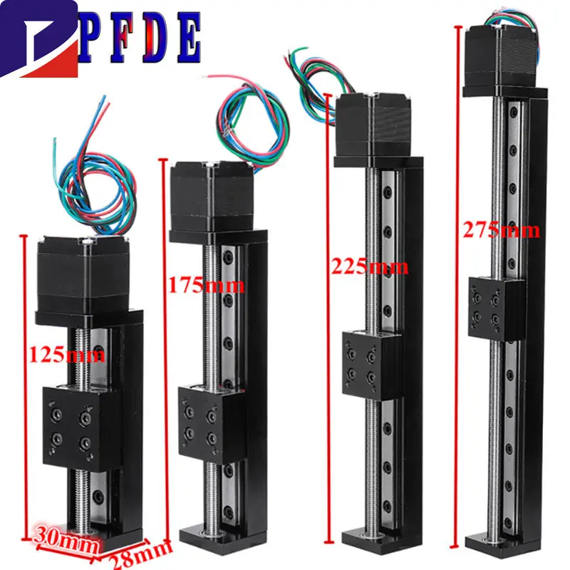 HUAJUEJUE Lineare Stufe 200mm - Nema 14 Schrittmotor Mit CNC Schiene