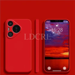 Liquid Silicone Soft Rubber Phone Case Cover - Enhanced Protection for Huawei Pura 70 (Red)